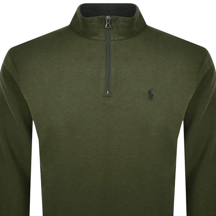 Ralph Lauren Quarter Zip Sweatshirt Green Mainline Menswear